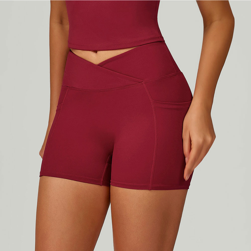 Crossfit Equipment - Cross Waist Head Yoga Shorts Hoge