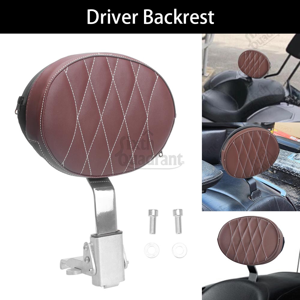 Crossfit Victory - Motoraccessoires Verstelbare Plug-in Driver Rugleuning Bruin